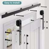 WINSOON 32" Bifold Barn Door Hardware Kit for closet door
