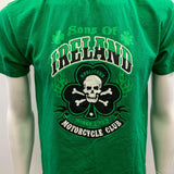 Sons of Ireland Hooligans Motorcycle Club Graphical Green Men's T-Shirt