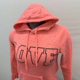 MIKK Athletica Sweatshirt Women's Small Pink LOVE Hoodie Polyester