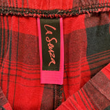 La Senza Women's Red Plaid PJ Pants Size Large Cotton