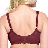 Glamorise #1000  Full Figure MagicLift Wirefree Support Bra Burgundy NEW