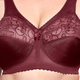 Glamorise #1000  Full Figure MagicLift Wirefree Support Bra Burgundy NEW