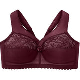 Glamorise #1000  Full Figure MagicLift Wirefree Support Bra Burgundy NEW