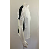 Prince Men's Polyester Short Sleeve Crew Neck White Black Athletic Shirt Size M
