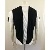Prince Men's Polyester Short Sleeve Crew Neck White Black Athletic Shirt Size M