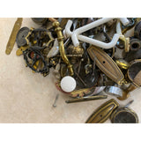 Large 6.85 lb. Lot Of Used Door / Drawer Pulls And Handle With Other Items As Seen