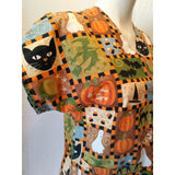 Halloween Theme V Neck Short Sleeve Women's Medical Scrub Top