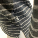 Silver Jeans Co. Shirt Girls Size Large 12/14 Black Gray Striped Long Sleeve Cre