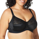 Elomi Plus-Size Cate EL4030HAL Underwire Full Cup Banded Bra Black