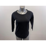 La Senza Women's Black 3/4 Sleeve Top Size Small Round Neck Polyester Blend Tee