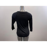 La Senza Women's Black 3/4 Sleeve Top Size Small Round Neck Polyester Blend Tee