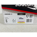 SAUCONY S10560-1 WOMENS COHESION RUNNING SHOE Black/White Size 5W