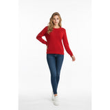 American Eagle Vintage Boyfriend Sweater Women's Size Medium Red Long Sleeve Acrylic Blend