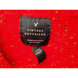 American Eagle Vintage Boyfriend Sweater Women's Size Medium Red Long Sleeve Acrylic Blend