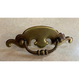 Vintage lyster L-1207 Colonial Batwing Antique Brass Dresser Drawer Pulls Handle