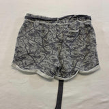 Lilka Jogger Shorts Women's Small Gray Patterned Tie Waist Cotton Blend High Rise