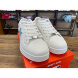LUCKY STEP Star Low Top Sneaker White/Denim Blue Women's Size 11 NEW