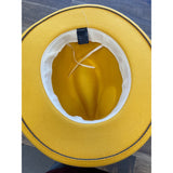 Fedora Hat, Yellow Feld Poly/Cotton NEW Medium