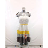 Scrapbook Women's Sundress Size Medium Spaghetti Strap White Empire Waist Cotton