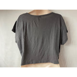 Victoria's Secret PINK Women's Small Cropped loose T shirt Gray Sequined
