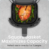 CHEFMAN 2 Qt Mini Air Fryer – Digital Space-Saving Compact Air Fryer