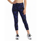 Old Navy Active Cropped Leggings Women's Medium Blue Black Poly Blend Capri
