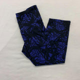 Old Navy Active Cropped Leggings Women's Medium Blue Black Poly Blend Capri