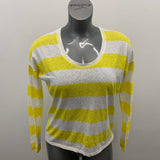Gap Loose Fitting T Women's Small Yellow White Cotton Blend