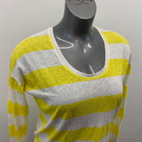 Gap Loose Fitting T Women's Small Yellow White Cotton Blend