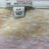 Gap Loose Fitting T Women's Small Yellow White Cotton Blend