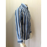 American Eagle Mens Blue Issue Size S Striped Long Sleeve Button Up Cotton Shirt