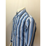 American Eagle Mens Blue Issue Size S Striped Long Sleeve Button Up Cotton Shirt