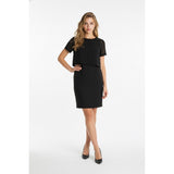 Kenneth Cole Reactions Woman's Size 6 Black Short Sleeve Back Zipper Shift Dress