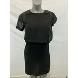 Kenneth Cole Reactions Woman's Size 6 Black Short Sleeve Back Zipper Shift Dress