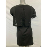 Kenneth Cole Reactions Woman's Size 6 Black Short Sleeve Back Zipper Shift Dress