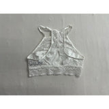 aerie Bralette Lace Open Racerback Bra Women's Size XS White