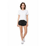 Roxy Womens Size 30 shorts Black denim raw hem lace sides