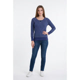 Victoria's Secret T shirt Women's Medium Thermal Blue long sleeve Cotton