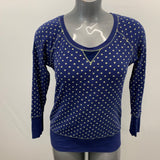 Victoria's Secret T shirt Women's Medium Thermal Blue long sleeve Cotton