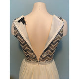 Forever 21 Womens Small Sleeveless Dress Sequins Cream A Line Prom Party Dress