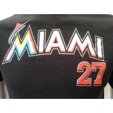 Miami Marlins MLB Giancarlo Stanton Boys Black S/S Graphic T Shirt Size XL