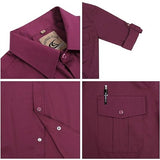 COEVALS CLUB Men's Western Cowboy Long Sleeve Pearl Snap Casual Work Shirts 4XL