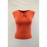 Storm Los Angeles Women's Small Orange Cap Sleeve Knot Front Top