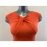 Storm Los Angeles Women's Small Orange Cap Sleeve Knot Front Top