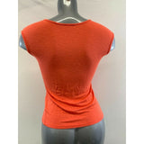 Storm Los Angeles Women's Small Orange Cap Sleeve Knot Front Top