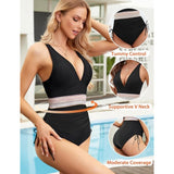 Blooming Jelly Women Tummy Control Swimsuit One Piece Black 2XL NWT