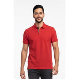Yachting Sail EXP Pique Polo Shirt Men's Size 54UK (44US) Red 1/4 Zip Up Short Sleeve Cotton