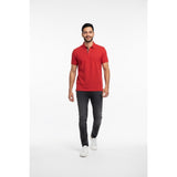 Yachting Sail EXP Pique Polo Shirt Men's Size 54UK (44US) Red 1/4 Zip Up Short Sleeve Cotton