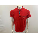 Yachting Sail EXP Pique Polo Shirt Men's Size 54UK (44US) Red 1/4 Zip Up Short Sleeve Cotton