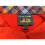 Yachting Sail EXP Pique Polo Shirt Men's Size 54UK (44US) Red 1/4 Zip Up Short Sleeve Cotton